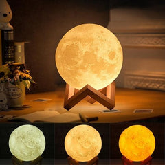 LED Moon Light Lamp With Stand - Mind Glowing 3D Lamp