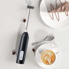Rechargeable Handheld Milk Frother – 3-Speed Electric Coffee Mixer for Latte, Cappuccino, Hot Chocolate & Drinks (Random color)