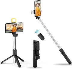 Selfie Stick Tripod R1S Bluetooth Remote Control Tripod Selfie Stick New Model with Wireless Remote