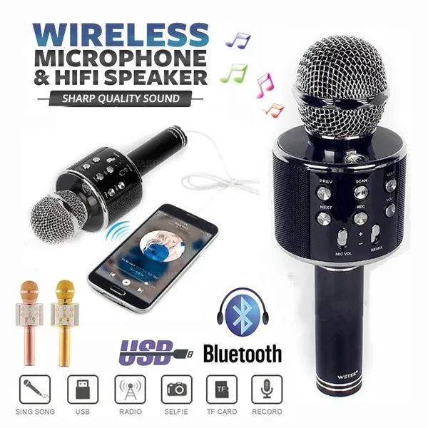Bluetooth Microphone Karaoke Wireless Microphone Professional Speaker Handheld Microfone