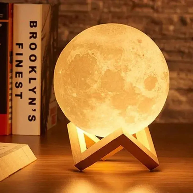LED Moon Light Lamp With Stand - Mind Glowing 3D Lamp