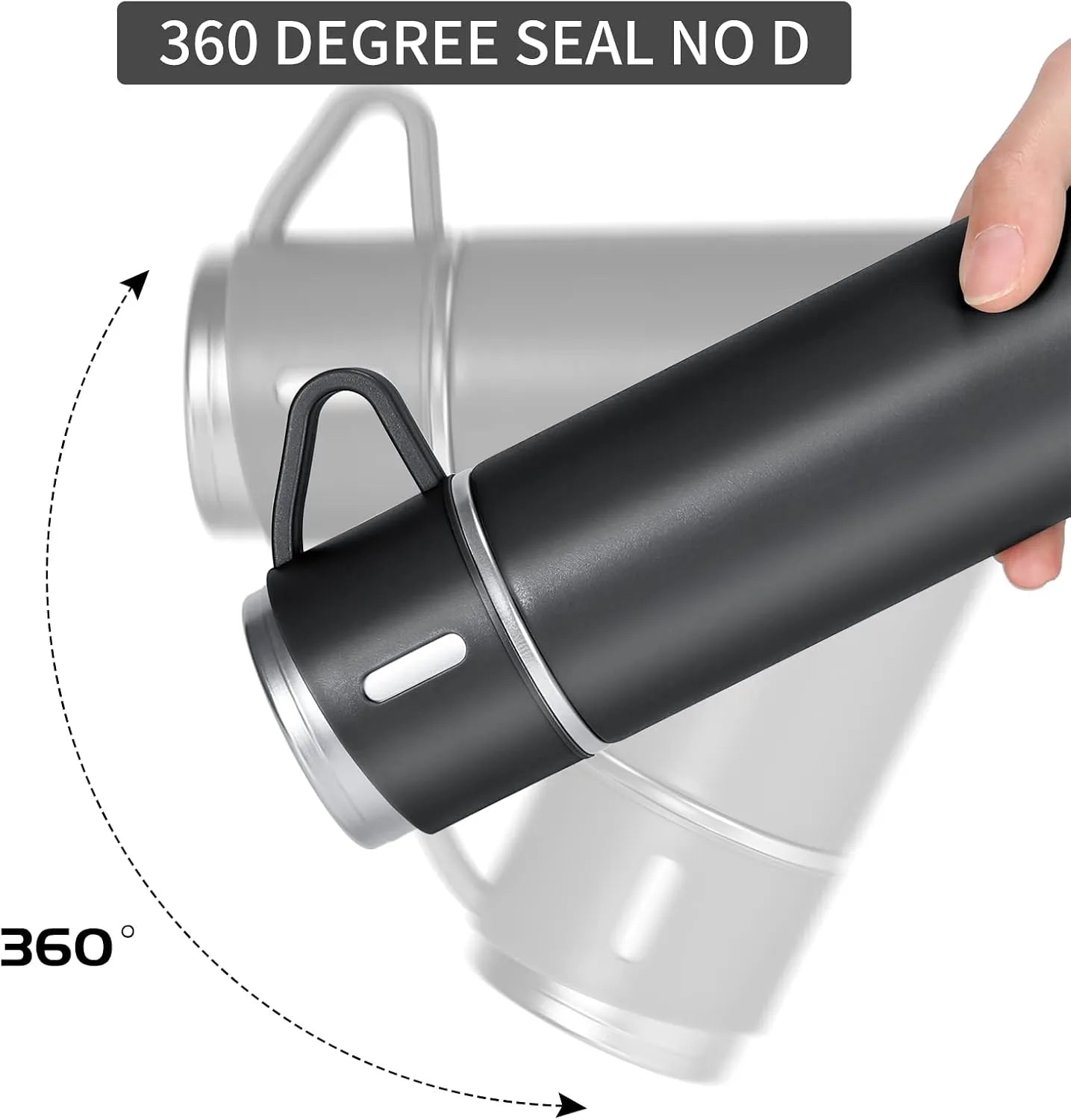 3 Cup 500 Ml Double-Layer Stainless Steel Vacuum Flask Set ( Random Color )
