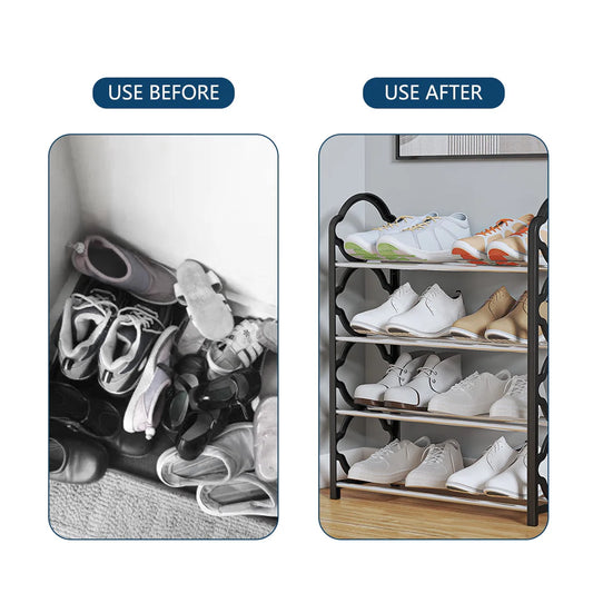 Non-Breakable Floor Standing Shoes Rack - 4 layer