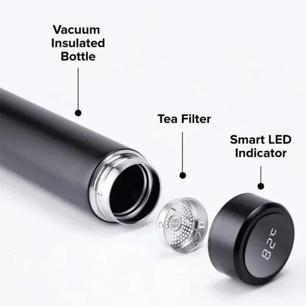 Temperature Display Vacuum Insulated Water Bottle Thermo Flask