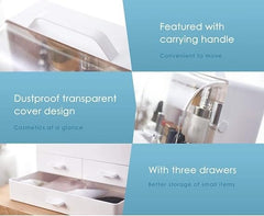 Makeup Organizer Modern Cosmetic White Storage Box